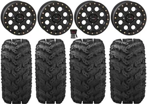 System 3 SB-7 14" Wheels Black (4+3) 26" Reptile Tires Can-Am Defender - Picture 1 of 4