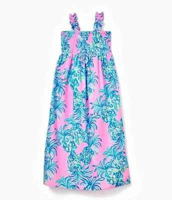 Vestido Lilly Pulitzer Niñas 5 Maxi Vestido Solero Piña Calado Verano Informal Foto 1 de 4