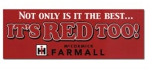Farmall "It's Red Too!" Bumper Sticker - Picture 1 of 1