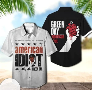 Green Day American Idiot Album Cover Hawaiian Shirt, shirt US size - Picture 1 of 2