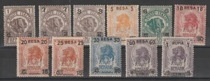 1923 SOMALIA SERIE ELEFANTE E LEONE SOPRASTAMPATI 11 VAL. MLH MF126899 - Imagen 1 de 2