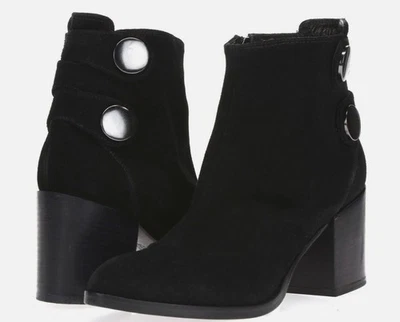 Alberto Fermani Botas Tortora Cuero Negro Botón Botines 40 10 US $465 Foto 1 de 4