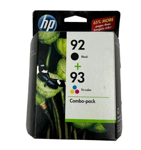 HP 92 Black/93 Tri-color Ink Cartridges Combo Pack- New 2012 - Picture 1 of 3