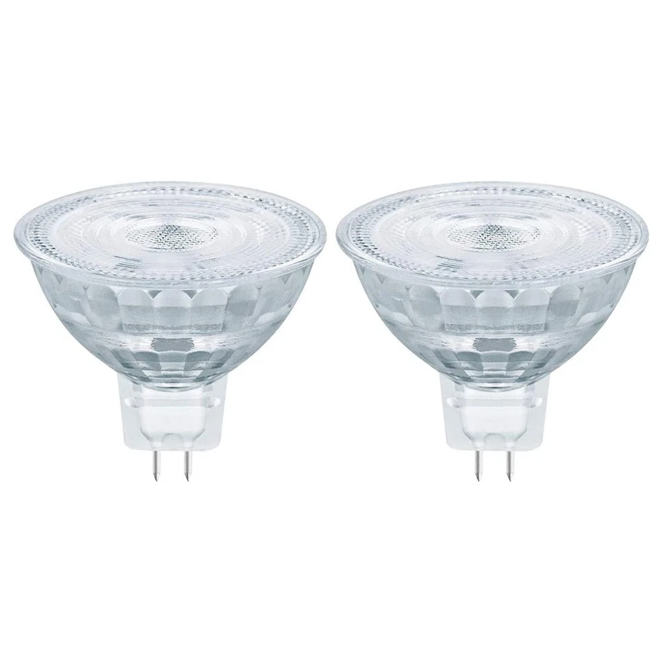2 x Osram LED Lampe MR16 Glas Reflektor 4,6W = 35W GU5,3 12V 350lm warmweiß 36° - Bild 1 von 4
