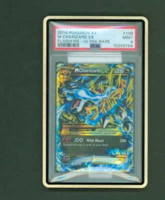 2014 POKEMON XY FLASHFIRE M CHARIZARD EX #108/106 SECRET RARE PSA 9 - Image 1 of 2