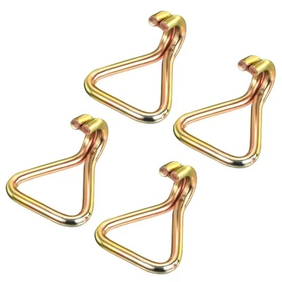 Paquete de 4 ganchos de correa doble J de 50 mm de alta carga para remolque de camión Foto 1 de 4