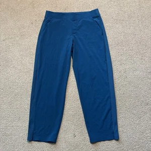 Athleta Brooklyn Pull-On Ankle Pants in Blue Size 10 Petite Slim Travel 26” In - Picture 1 of 9