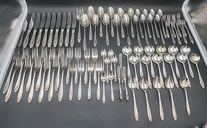 83-50er Jahre Rosenmuster Besteck & Servierteile Eldan Neusilber Japan  - Bild 1 von 22