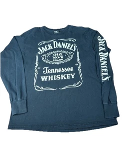 Jack Daniels T Shirt Large Vintage 2000s Y2K Long Sleeve Whiskey Alcohol - Picture 1 of 12