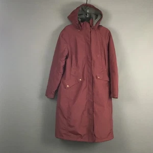 Lands' End Women's Large Expedition Parka Fleece Lined Quilted Hooded Red - Picture 1 of 14