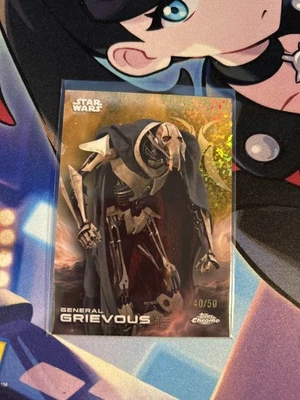 2025 Topps Star Wars Chrome General Greivous 40/50 Gold Refractor #49 - Image 1 of 2