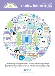 Doodlebug Design Shadow Box Insert Kit-Snow Much Fun - Picture 1 of 1