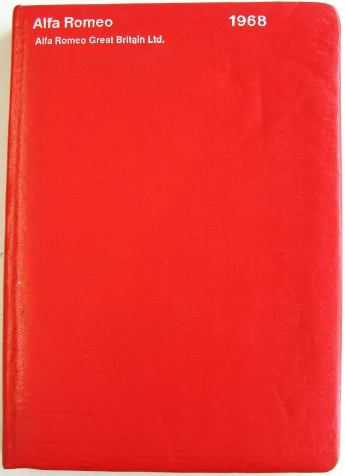 ALFA ROMEO Original Diary for 1968 Alfa Romeo Great Britian Ltd. - image 1 of 4