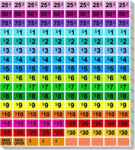 Garage Sale Stickers, 2400 PCS 3/4 Inch*1/2 Inch Price Stickers for Yard... - Picture 1 of 5