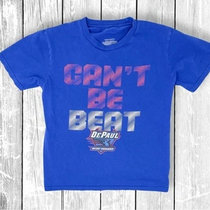 DePaul Blue Demons Tee Kids M Blue Fanatics Graphic Sports Cotton - Picture 1 of 7