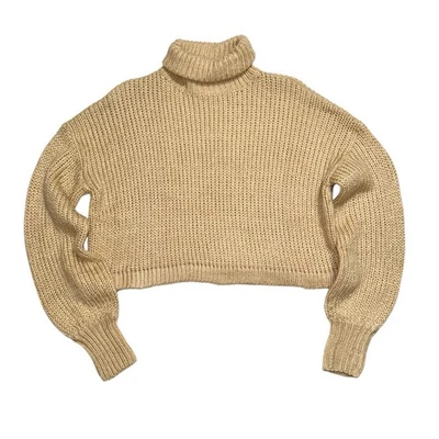 Nuevo con etiquetas Suéter Corto Mable Anthropologie Grueso Tejido Cuello Alto Grande Foto 1 de 3