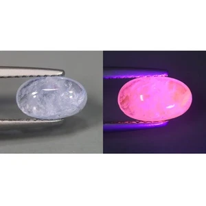 0.76 Cts_Antique Stone_100 % Natural Unheated Uv Color Change Hackmanite_Mogok - Foto 1 di 5