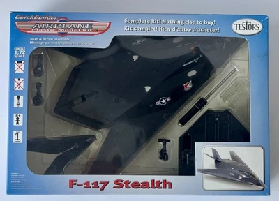 Testors F-117 Nighthawk Stealth Aircraft 1:72 Quick Builder Model Jet Plane NEW - Image 1 of 3