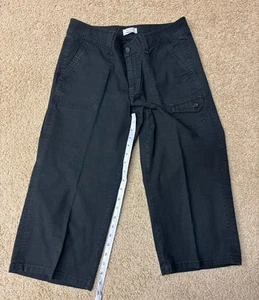Dockers Favorite Fit Capri Pants Women Size 6 Mid Rise Stretch Black - Picture 1 of 5