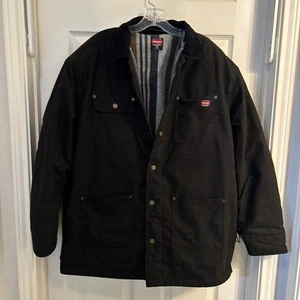 Wrangler Workwear Shirt Jacket Cotton/Poly Lined Snap Button Mens XL 46-48 - Picture 1 of 6