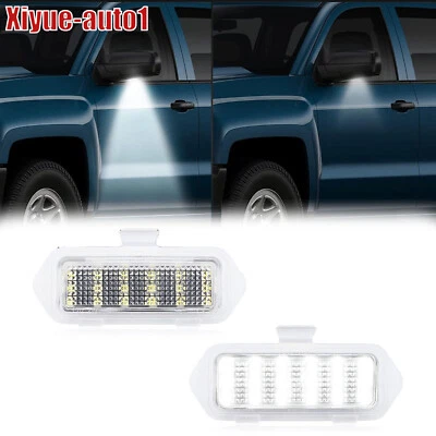 Luces LED de charco de espejo lateral para Escalade Silverado Suburban Tahoe Sierra 03-06 Foto 1 de 4