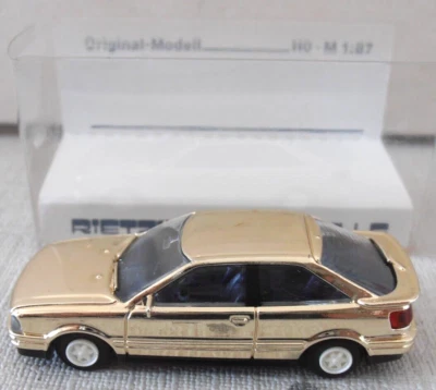 RIETZE 1/87 HO SPLENDIDA "AUDI COUPE' GOLD" BOX ORIGINALE - Immagine 1 di 2