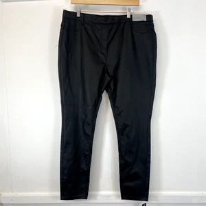Roman Black Faux Leather Jegging Trouser Size UK 20 NWT - Picture 1 of 8