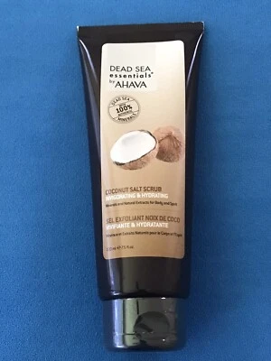 AHAVA DEAD SEA COCONUT SALT SCRUB 7.5 oz Brand New Factory Sealed - Image 1 of 2