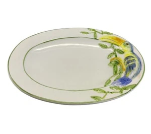 Vintage Toucan Small Oval Platter Italy Hand Painted Ceramic READ!!! - Picture 1 of 14