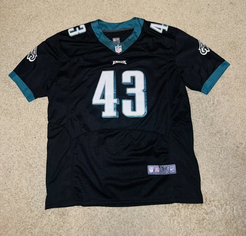 Nike sewn Darren Sproles Philadelphia Eagles Black #43 size 52 On Field Jersey Cover