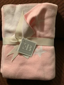 Elegant Baby Blanket PINK WHITE Stars Brand New 30" X 40" Soft NEW reversible - Picture 1 of 5
