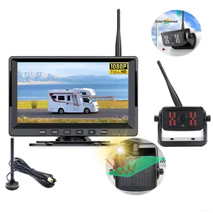 Digital Wireless 7" DVR Monitor Solar Backup Camera Magnetic Base For Caravan Rv - Picture 1 of 22