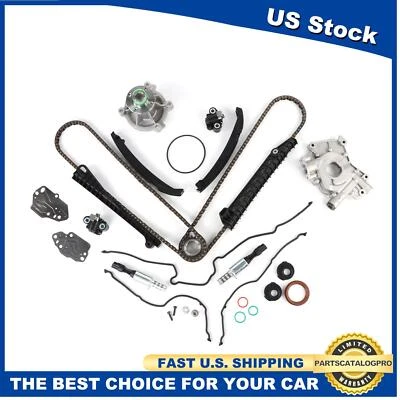 Timing Chain Kit Water Oil Pump For 2004-2009 Ford F-150 F-250 F-350 Super Duty Foto 1 de 4