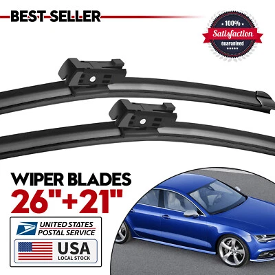 Par de limpiaparabrisas delantero 26"+21" para todas las estaciones para AUDI A6 QUATTRO 12-18 Foto 1 de 4