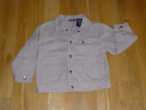 U S POLO ASSN Kids Size 4TJean Khaki Jacket Cargo Pockets Gently Worn Excellent! - Picture 1 of 5