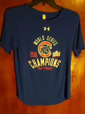Under Armour Chicago Cubs 2016 World Champion Tee Women's Small - Image 1 of 4