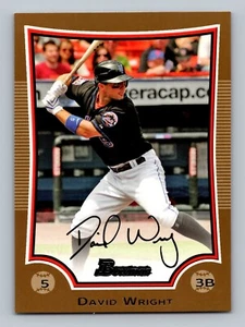 DAVID WRIGHT GOLD PARALLEL 2009 BOWMAN METS - Foto 1 di 2