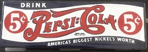 Imán de armario refrigerador coleccionable de 5 centavos Pepsi Cola 1991 vintage - Imagen 1 de 1