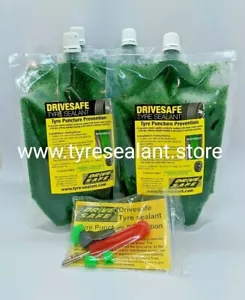 Tyre sealant tubeless car tyre puncture prevention x4 pouches - Picture 1 of 5