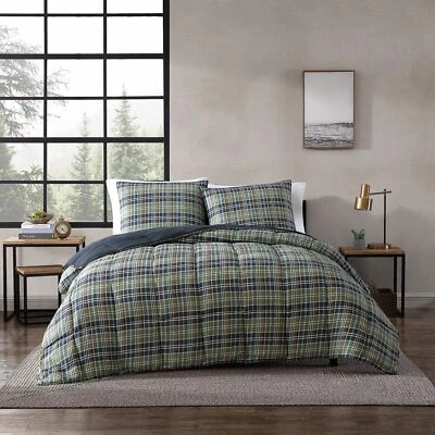 Eddie Bauer Comforter Set Reversible Plaid Alt Down Bedding with Matching Sha... - Image 1 of 4