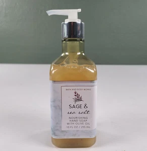 Bath & Body Works Sage & Sea Salt with Olive Oil Hand Soap 10oz Retired - Picture 1 of 3