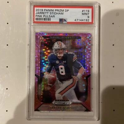 Jerrett Stidham PSA 9 rookie card pink pulsar #119 - Image 1 of 3