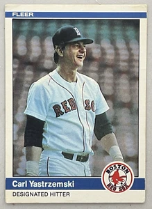 1984 Fleer Baseball Card #412 Carl Yastrzemski Boston Red Sox - Picture 1 of 2