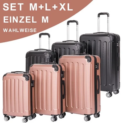 Reisekoffer Hartschalenkoffer Trolley | Einzelkoffer (M) oder 3-Teiliges Set - Bild 1 von 2