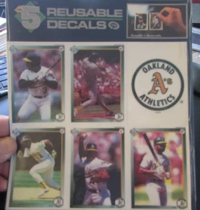 1992 PREMIERE EDITION - OAKLAND ATHLETICS  - REUSABLE DECALS - MINT UNOPENED - Picture 1 of 6