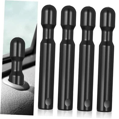 4 piezas perillas de cerradura de puerta de coche cerradura de puerta interior automática tapa de pasador de tracción perilla de puertas negras  Foto 1 de 4