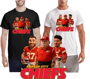 New With Tags/ Kansas Chiefs Cartoon Tee/ Fun Quality Wicking T-Shirt - Picture 1 of 10