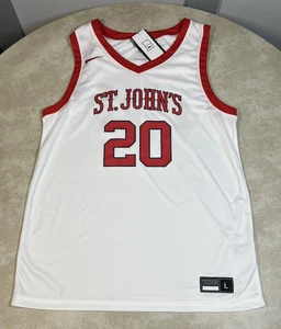 NWT Nike St Johns Red Storm Salesman Sample White Jersey #20 Size Large 1193 - Picture 1 of 13