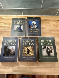 The Wheel Of Time Books 1-4 And New Spring Lot By Robert Jordan/Great Condition - Picture 1 of 5