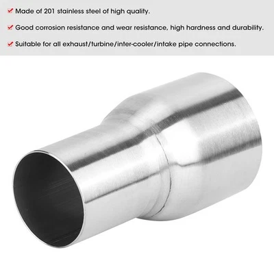 ˘Universal Stainless Steel Exhaust Pipe Connector Tube Adapter Reducer Modified - Image 1 of 4
